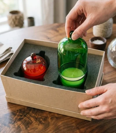 Candle bell jar hamper