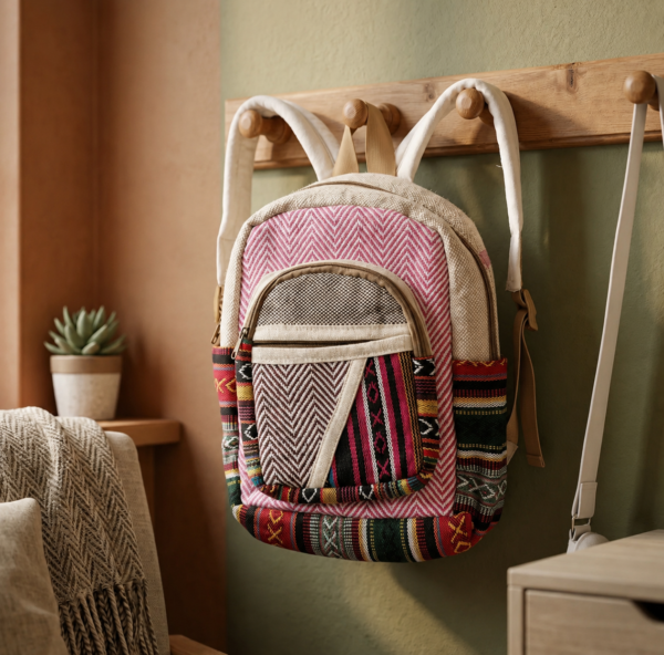 hemp mini piththu bag natural eco-friendly compact carry