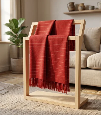 Hand-woven soft warm stole (2)