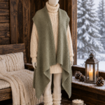 Handknitted Draped Waistcoat