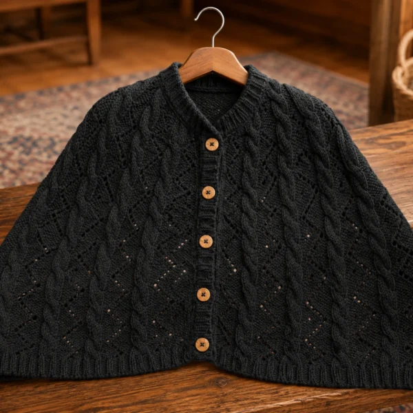handknitted poncho