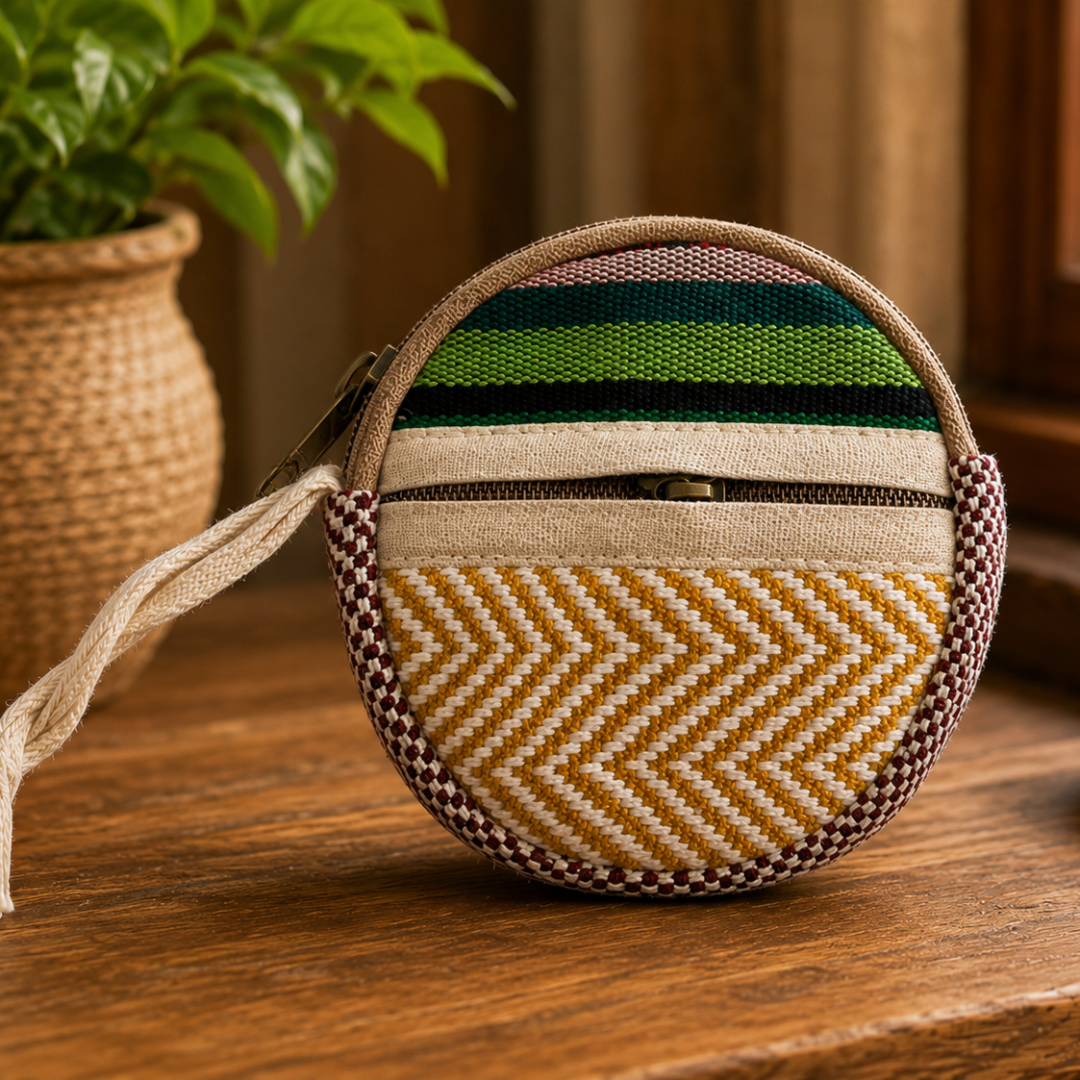 Green Tribal Coin Pouch Green Tribal Coin Pouch