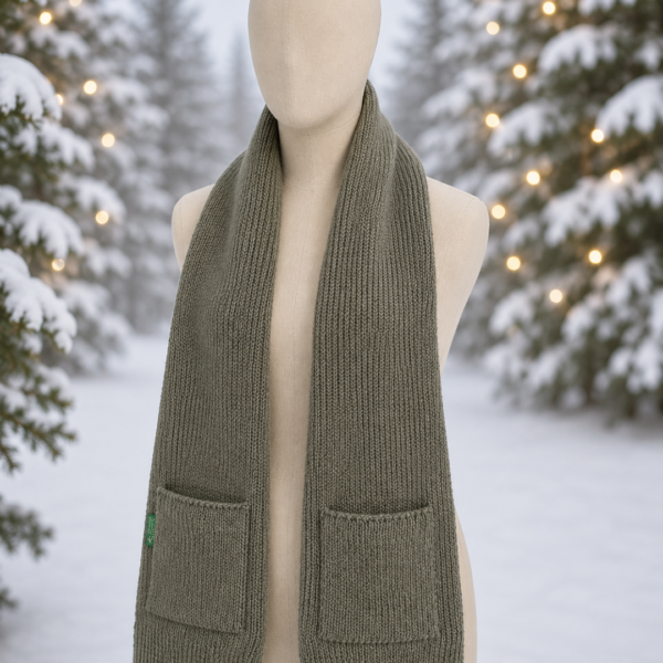 Olive Green Pocket Scarf
