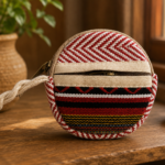 hemp red tribal Coin Pouch