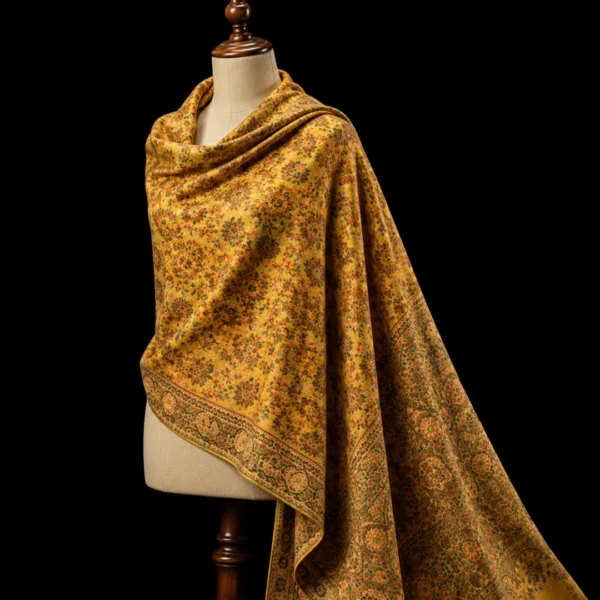 mustard pashmina shawl
