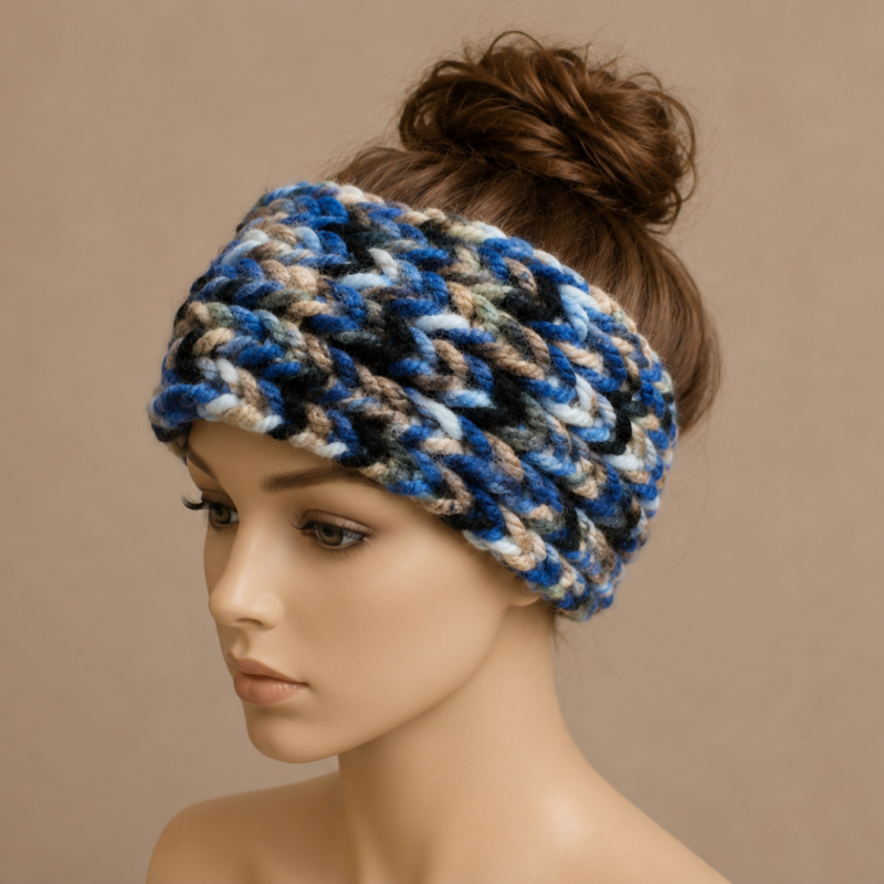 Blue Ear Warmer Headband