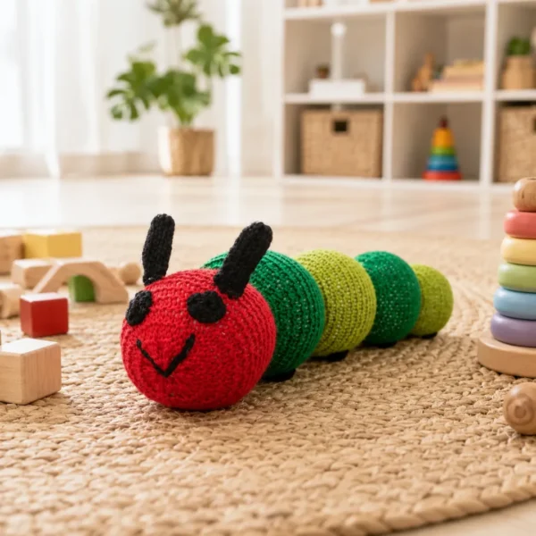 Handmade Crochet Caterpillar Plush Toy