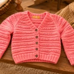 pink baby cardigan