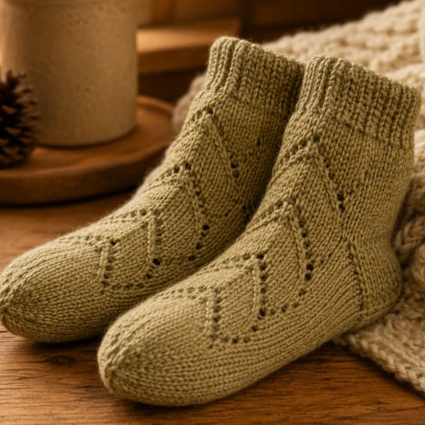 olive wool socks