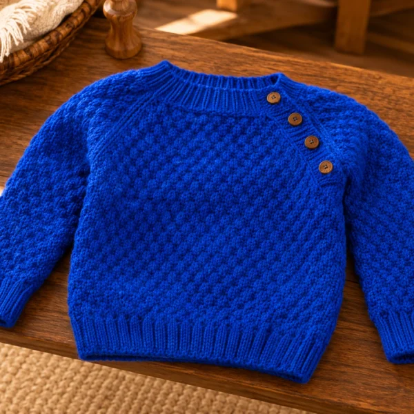 blue baby sweater
