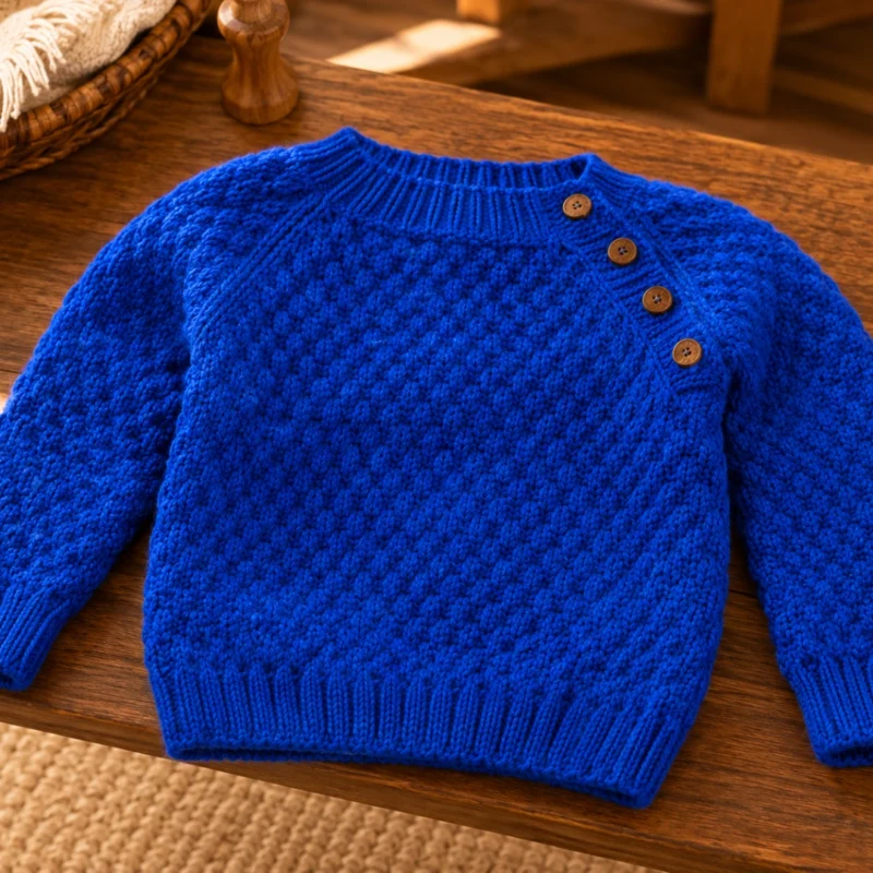 blue baby sweater