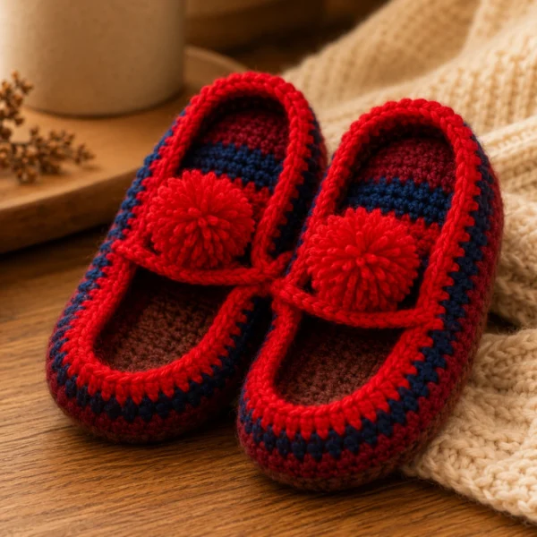 crochet slipper booties