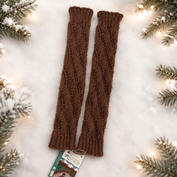 Handknitted Brown Leg Warmers