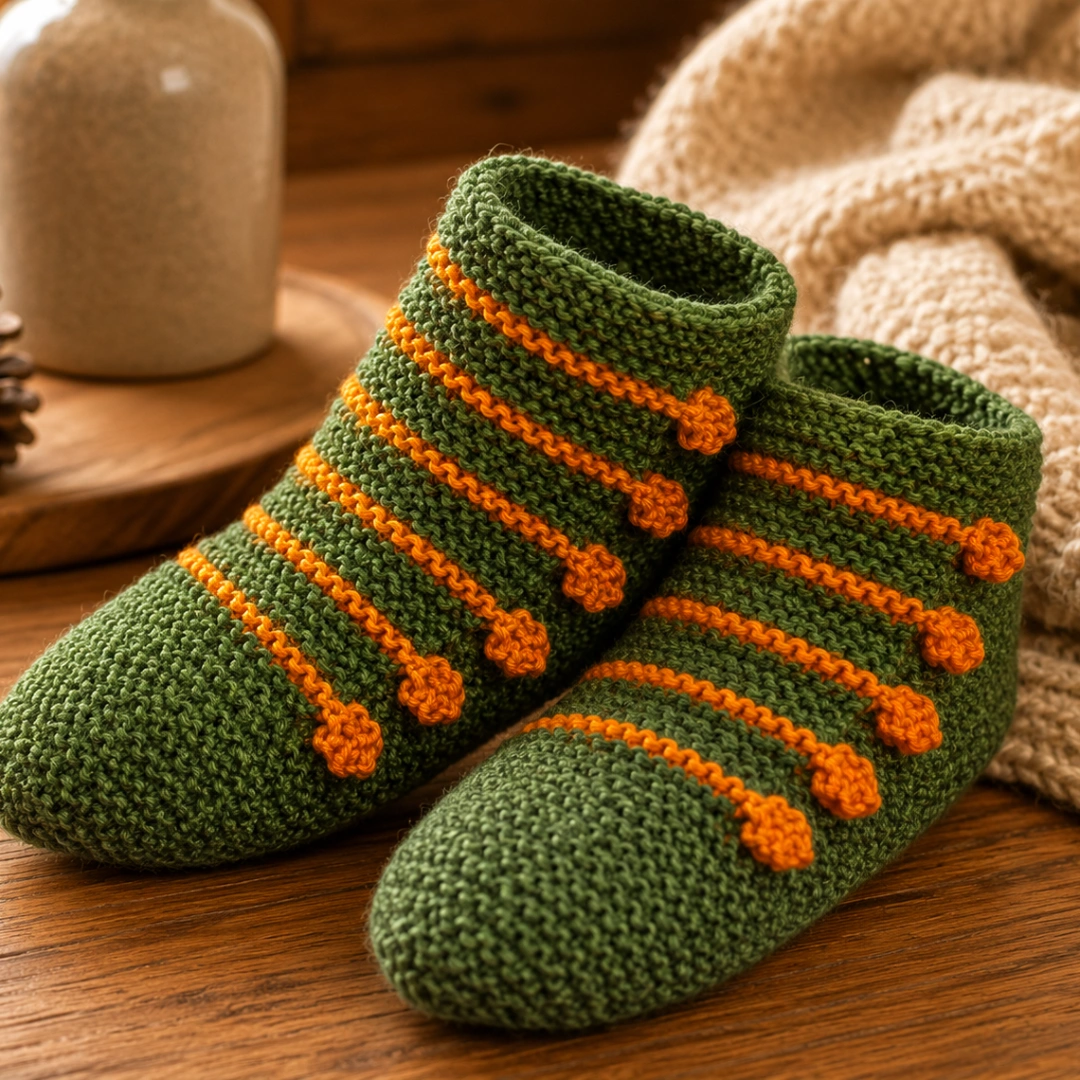 green wool booties green wool booties