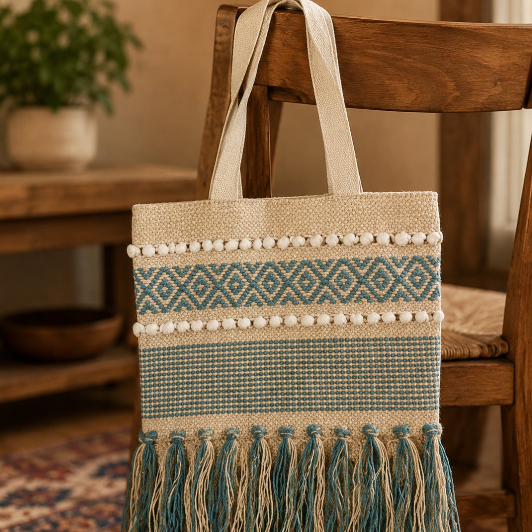 Handwoven Hemp Tote Bag Handwoven Hemp Tote Bag