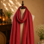 red linen stole maroon solid handwoven wrap