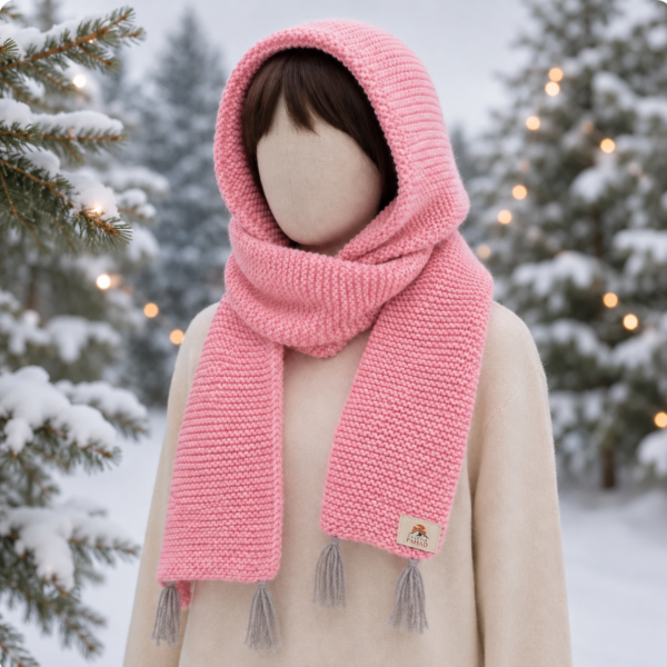 Pink Hooded Muffler