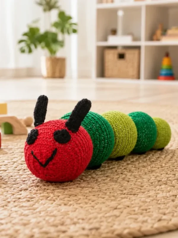 Handmade Crochet Caterpillar Plush Toy